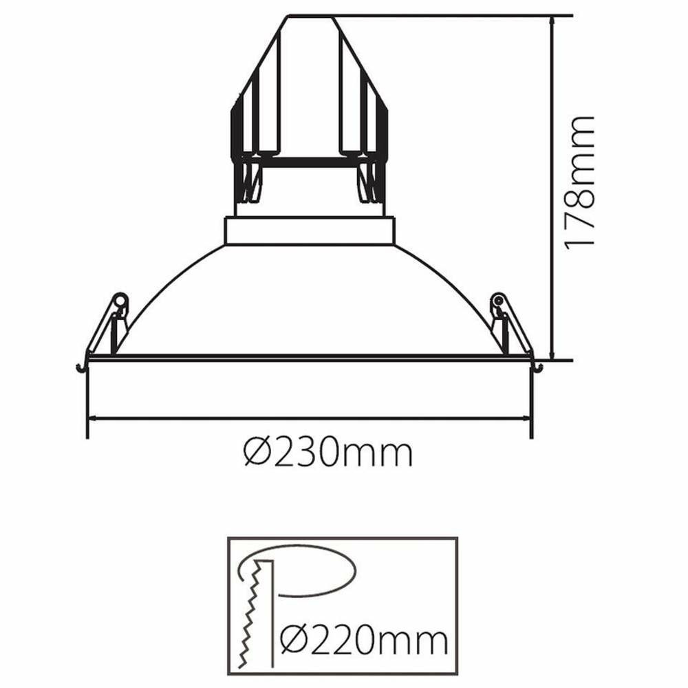 Deko Light Mechanisches Systemzubehör 230 mm Einbauring für Modular