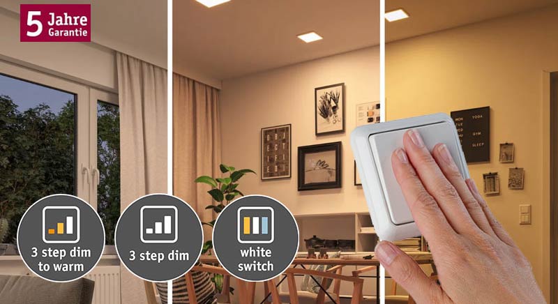 LED Panel mit 3-Stufen Dimmer