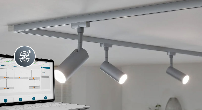 Stromschienen online Konfigurator URail chrom-matt