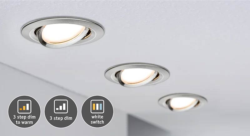 LED-Einbaustrahler 3 Stufen dimmbar