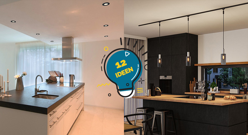Kücheninsel stilvoll und effektiv beleuchten - 12 Ideen