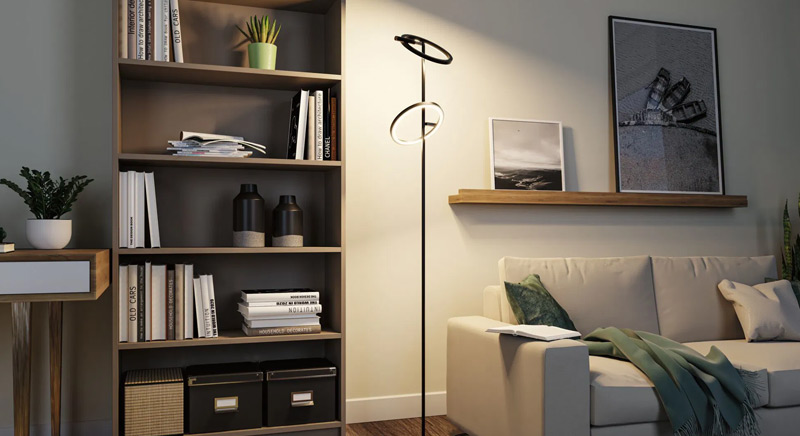 Stehleuchten im Wohnzimmer eine stilvolle Ergänzung zur Hauptbeleuchtung