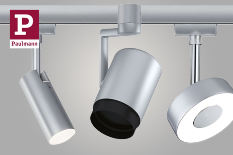 LED Schienenspots und Strahler für URail Schienensystem Chrom matt