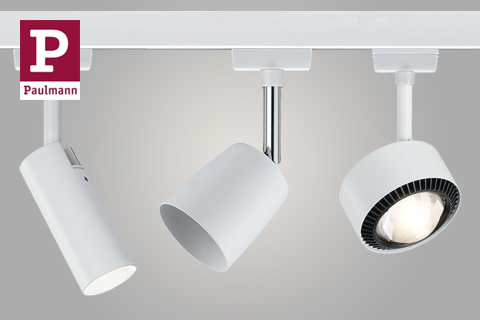 LED Schienenspots und Strahler für URail Schienensystem Signalweiß