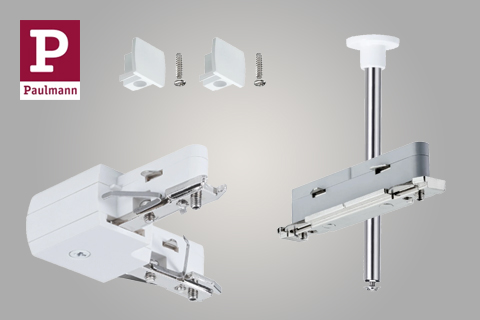 Verbinder und Zubehör für URail Schienensystem Signalweiß