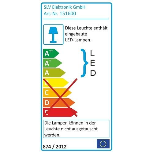 SLV LED SAIL 1 Wandleuchte, halbrund, schwarz, 1x3W LED, 3000K