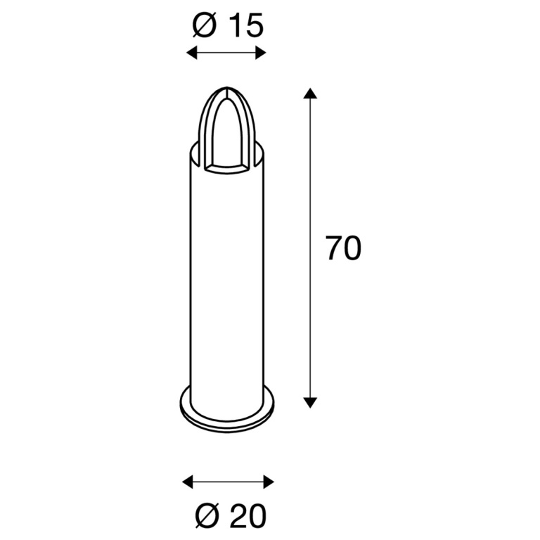 SLV RUSTY® CONE 70 Außenleuchte Gartenleuchte rund E27 TC-DSE max. 11W IP54 FeCSi-Stahl gerostet Höhe 70cm