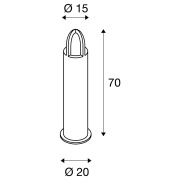 RUSTY® CONE 70 Außenleuchte Gartenleuchte rund E27 TC-DSE max. 11W IP54 FeCSi-Stahl gerostet Höhe 70cm