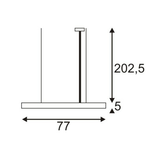 SLV AIXLIGHT R2 LONG QRB111 Pendelleuchte, halbrund, weiss, 4xG53, max. 4x50W