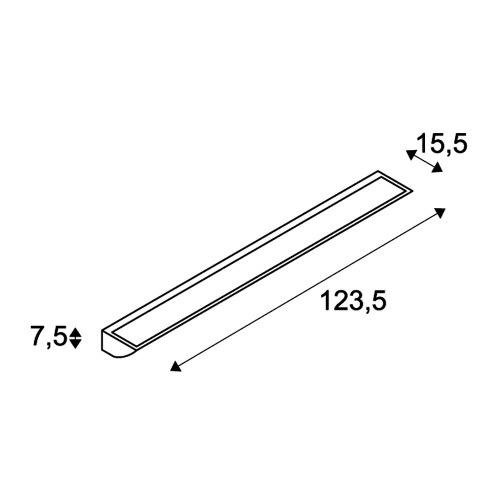 SLV VANO WING Aussenleuchte, silbergrau, T5 ESL, 54W, IP65