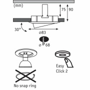 Einbauleuchte Premium Line 230V IP23 Ø 83mm GU10 schwenkbar Weiß