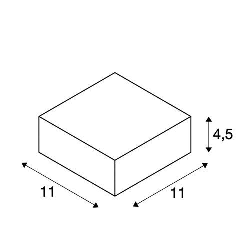 SLV QUADRASYL 44D Aussenleuchte, eckig, silbergrau, GX53, max. 9W