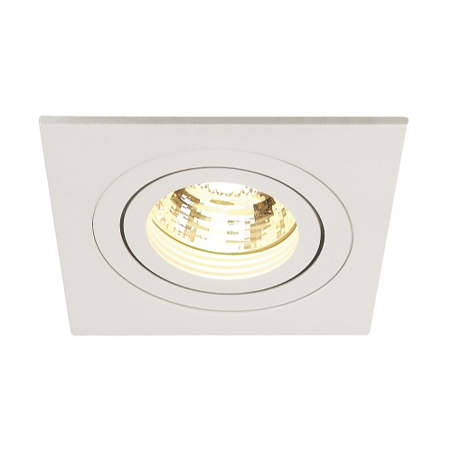 SLV NEW TRIA I GU10 Downlight, eckig, mattweiss, max. 50W, inkl. Blattfedern