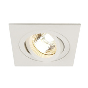 NEW TRIA I GU10 Downlight, eckig, mattweiss, max. 50W, inkl. Blattfedern