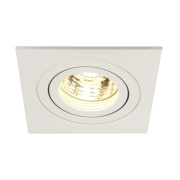 NEW TRIA I GU10 Downlight, eckig, mattweiss, max. 50W, inkl. Blattfedern