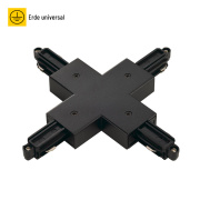 X-Verbinder für 1-Phasen Aufbauschiene HV-Stromschiene schwarz