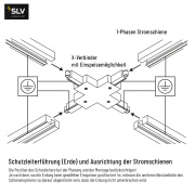 X-Verbinder für 1-Phasen Aufbauschiene HV-Stromschiene silbergrau