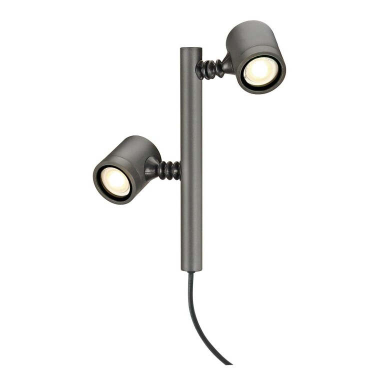 SLV MYRA 2 Outdoor Spiessleuchte Gartenleuchte anthrazit LED GU10 QPAR51 IP44 zweiflammig