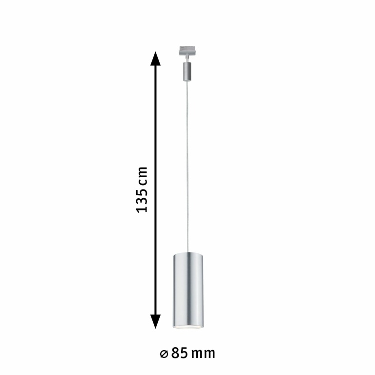 Paulmann URail LED Pendelleuchte Barrel Chrom matt 6W 2700K 370lm 230V (LED fest verbaut)