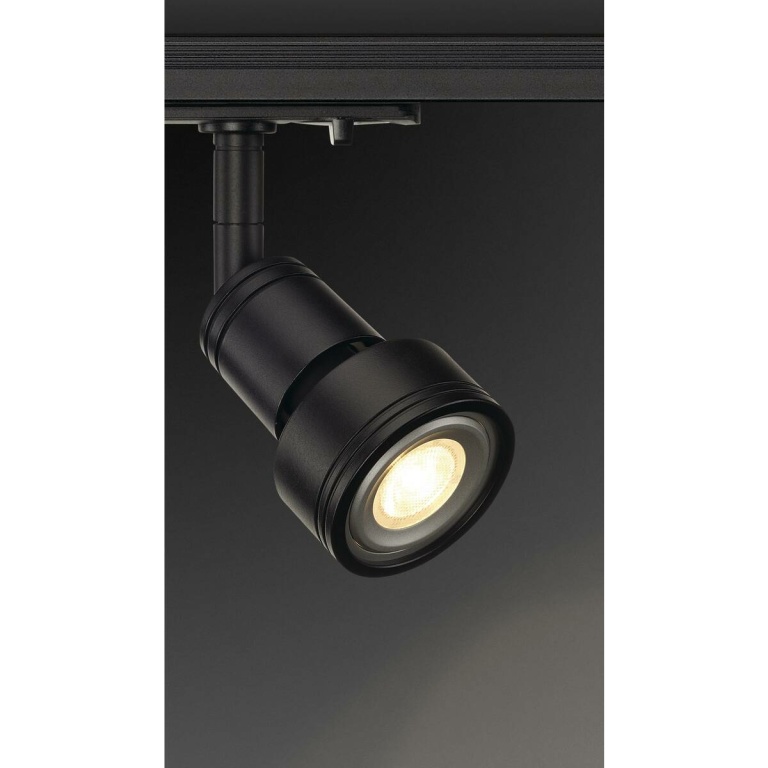 SLV 1-Phasen Hochvolt-Set schwarz 2x1m Stromschiene + 3x PURI Spot + GU10 LED Leuchtmittel