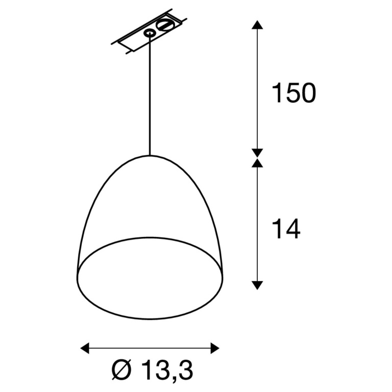 SLV PARA CONE 14 Pendelleuchte weiß gold GU10 inkl. 1Phasen-Adapter