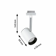 URail LED Schienenspot Shine 4,9W 225lm 2700K dimmbar weiß (LED fest verbaut)