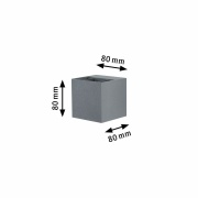 LED Außenwandleuchte Cybo Grau Up & Down IP65 eckig 2700K 2x3,5W