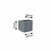 LED Außenwandleuchte Cybo Grau Up & Down IP65 eckig 2700K 2x3,5W 10x10 cm