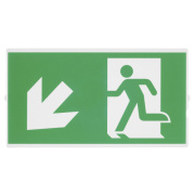 P-LIGHT Emergency Series Stair Signs for Exit Wall, Ceiling, Pendant, small, green