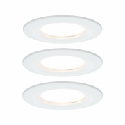 LED Einbauleuchte Nova Coin Basisset 3er Set rund 6W IP44 Weiß matt dimmbar 2700K 230V