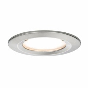 LED Einbauleuchte Nova Plus Coin Basisset 3er Set IP44 ultraflach rund Eisen gebürstet dimmbar 230V