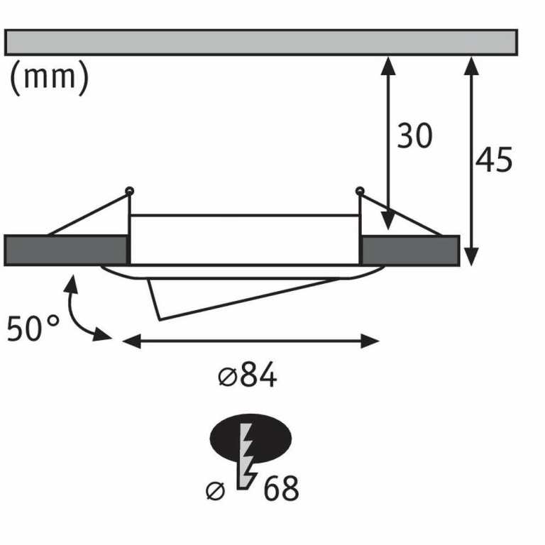 Paulmann LED Einbauleuchte Nova Plus Coin Einzelleuchte rund Weiß matt 230V schwenkbar dimmbar