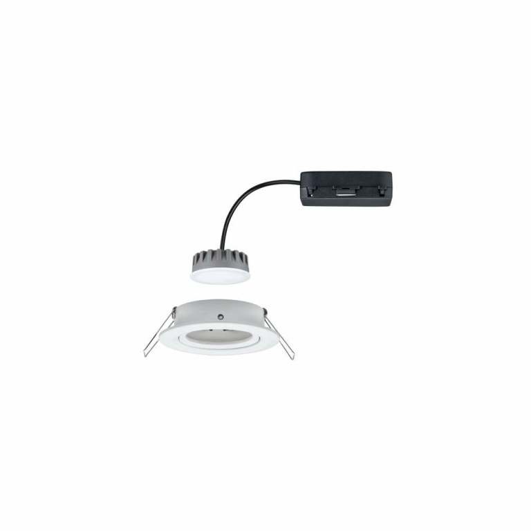 Paulmann LED Einbauleuchte Nova Plus Coin Einzelleuchte rund Weiß matt 230V schwenkbar dimmbar