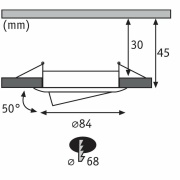 LED Einbauleuchte Nova Plus Coin Einzelleuchte rund Weiß matt 230V schwenkbar dimmbar