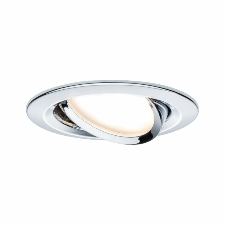 Paulmann LED Einbauleuchte Nova Plus Coin Einzelleuchte dimmbar schwenkbar rund 6W IP23 Chrom 2700K 230V