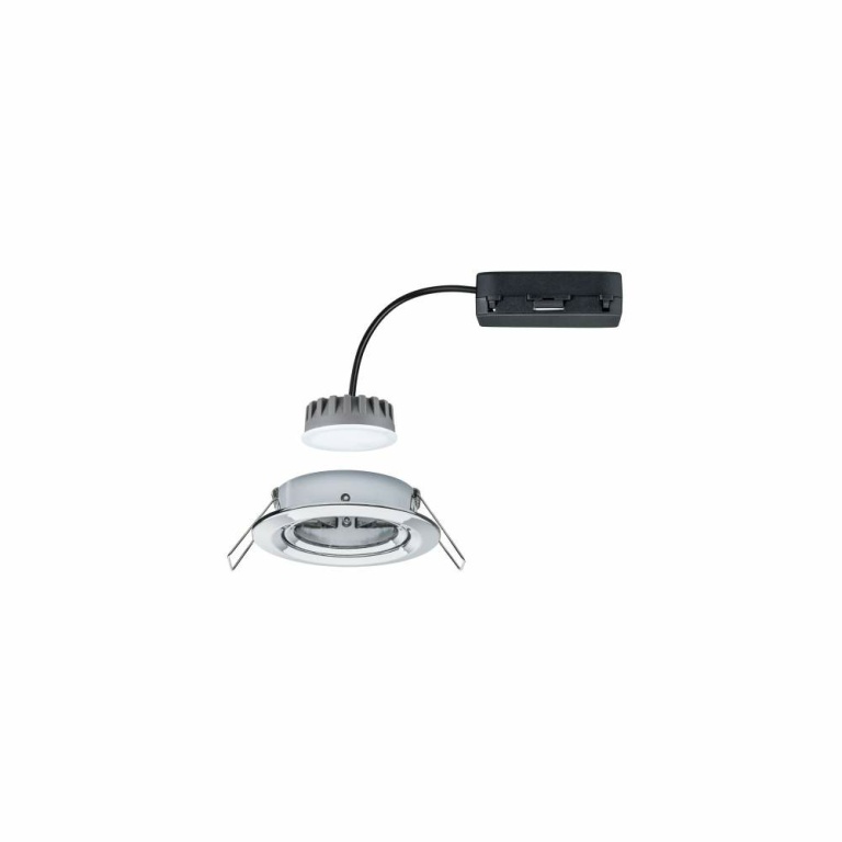 Paulmann LED Einbauleuchte Nova Plus Coin Einzelleuchte dimmbar schwenkbar rund 6W IP23 Chrom 2700K 230V