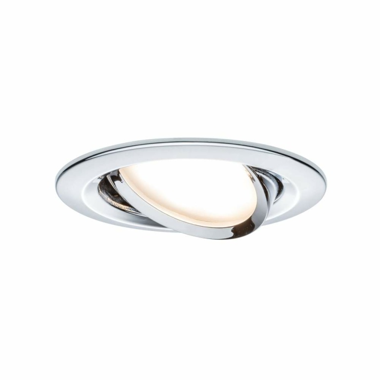 Paulmann LED Einbauleuchte Nova Plus Coin Basisset 3er Set Chrom rund schwenkbar dimmbar 6W IP23 2700K 230V