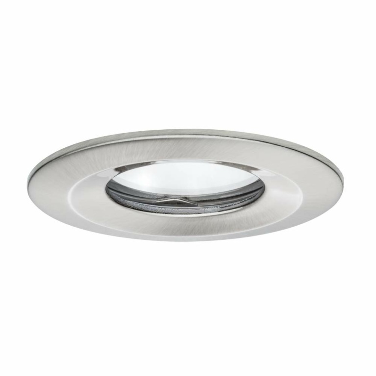 Paulmann LED Einbauleuchte Nova Plus Coin starr IP65 rund 78mm Coin 6W 470lm 230V dimmbar 2700K Eisen gebürstet