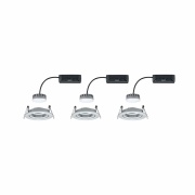 LED Einbauleuchte Nova Coin Basisset 3er Set rund 6W IP23 Alu gedreht dimmbar schwenkbar 2700K 230V