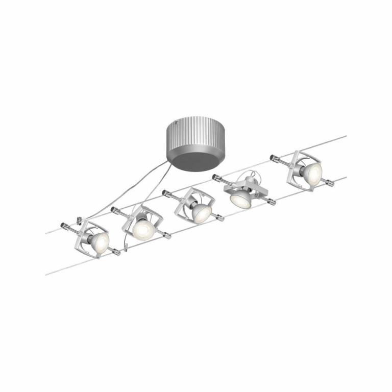 Paulmann Seilsystem Mac II Basisset GU5,3 max. 5x10W 230/12V Chrom matt