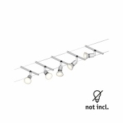 LED Seilsystem Spice SaltLED Basisset GU5,3 max. 5x10W 230/12V Chrom matt