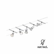 LED Seilsystem Spice SaltLED Basisset GU5,3 max. 5x10W 230/12V Chrom matt