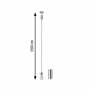 URail 2Easy Basic Pendel chrom matt E27 max. 20W