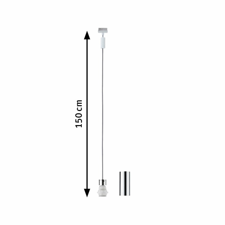 Paulmann URail 2Easy Basic Pendel weiß chrom E27 max. 20W