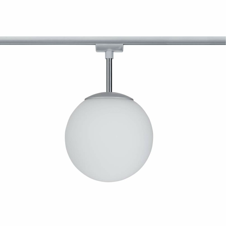 Paulmann URail Schienenspot Ceiling Globe mit Opalglas Schirm E14 max. 10W chrom matt 230V