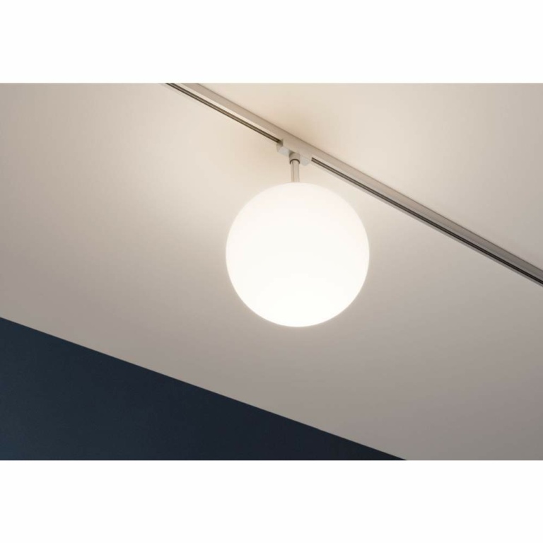 Paulmann URail Schienenspot Ceiling Globe mit Opalglas Schirm E14 max. 10W chrom matt 230V