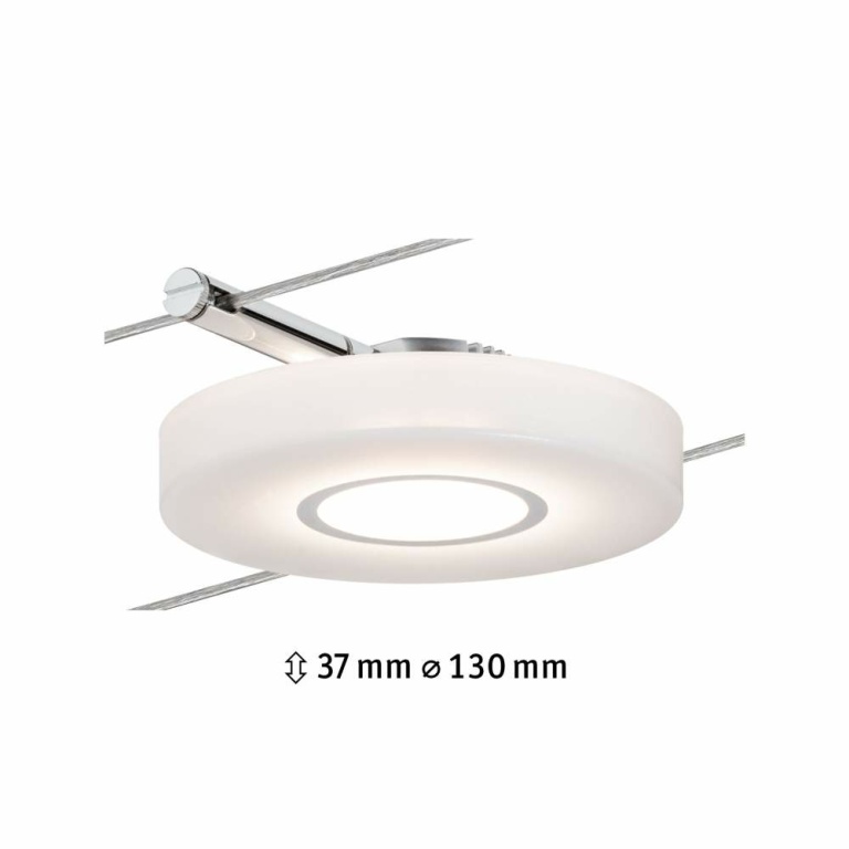 Paulmann LED Seilsystem Smart Home Bluetooth DiscLED I Einzelspot 200lm 4,4W Tunable White 12V Satin