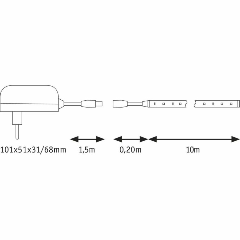 Paulmann SimpLED Strip Set 10m 22W Warmweiß