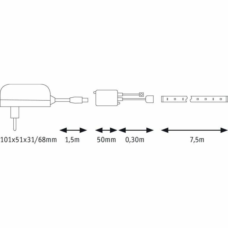 Paulmann SimpLED Strip Set 7,5m 26W RGB