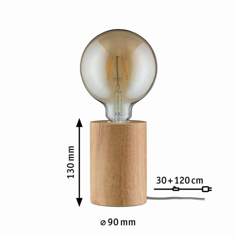 Paulmann Neordic Tischleuchte Talin E27 max. 20W Holz 1-flammig